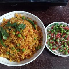 Veggies poha A picture of Veggies poha.