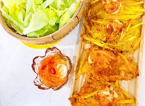 Hình của món Bánh tôm hồ tây.