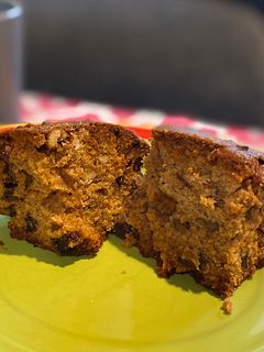A picture of Christmas rich fruit cake.