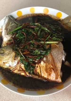 Hình của món Cá hấp kiểu Tàu.
