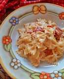 Farfalle with Tuna, Cherry Tomatoes, and Cream Cheese