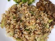 Una foto de arroz hinojo