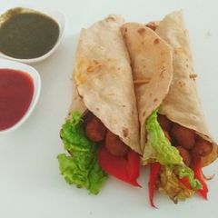 A picture of Soya Chunks Wrap.