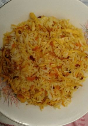 عکسی از دستور هویج پلو با مرغ