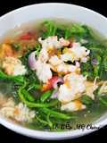 Vietnamese Sour Soup with Water Spinach