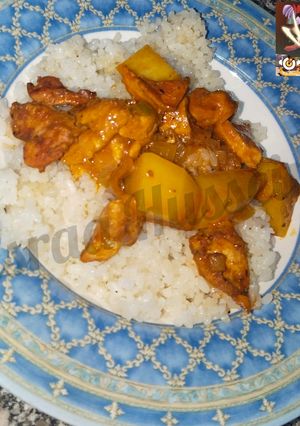 صورة لوصفة رز بالبطاطس وفراخ بطريقه سهلة وسريعة