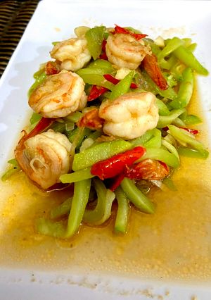 Foto resep Tumis labu siam udang