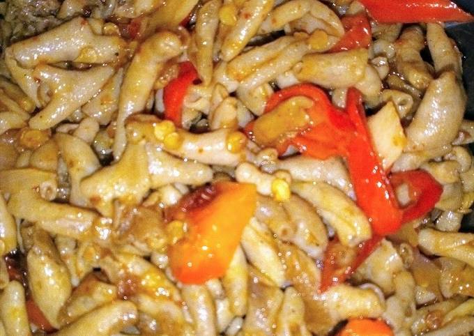Resep Usus ayam tumis mercon Anti Gagal