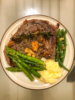 Foto resep Steak With Mashed Potato