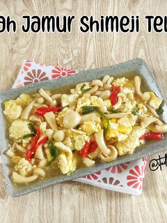 Foto resep Cah Jamur Shimeji Telur