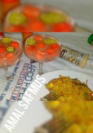 A picture of Korean watermelon Punch.