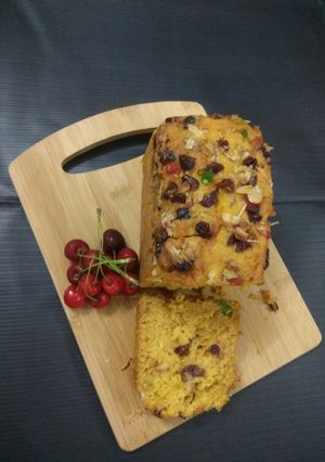 A picture of Mango Cake without Oven.