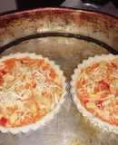 Tarta de champinion, zanahoria morrón y muzzarella