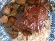 Una foto de puerco en pasilla