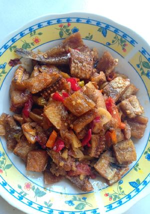 Foto resep Ikan Asin Pedas