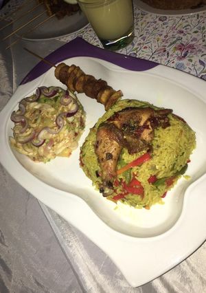 A picture of Chinese fried rice.
