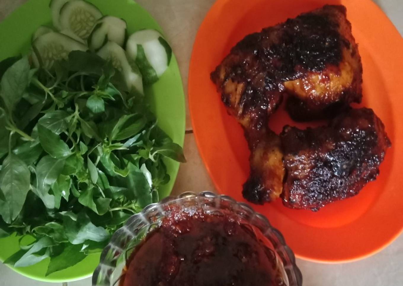 Ayam bakar manis + sambel