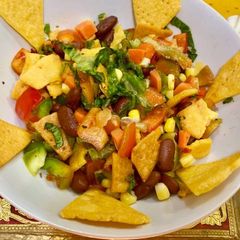 A picture of Mexican corn salad.
