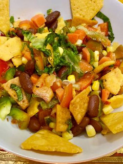 A picture of Mexican corn salad.