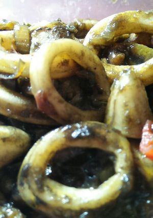 Foto resep Tumis cumi tinta hitam