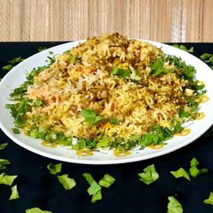 Palak Paneer Biryani A picture of Palak Paneer Biryani.