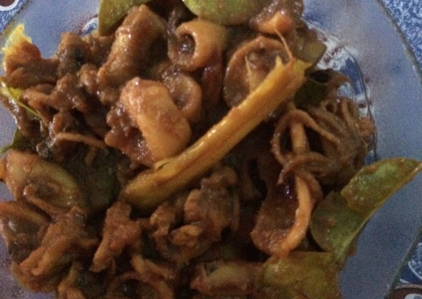 Cumi udang bumbu rica-rica