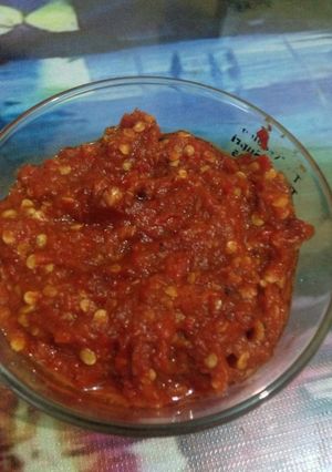 Foto resep Sambel setan😱😁