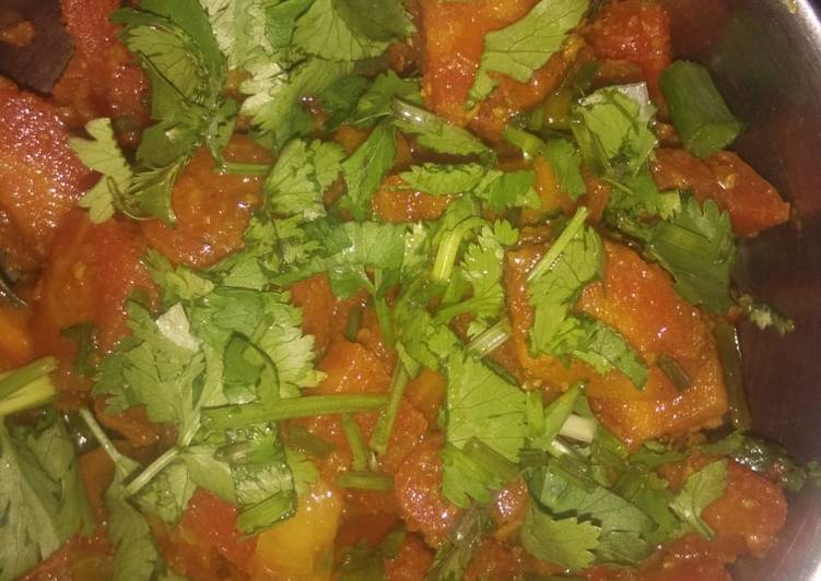 Carrot green onion Sabji