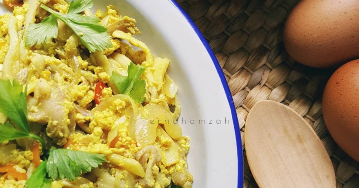 Resipi Cendawan Tiram Goreng Bersama Telur Oleh Erna Hezreen Hamzah Cookpad