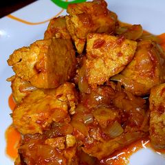 A picture of Tofu stew.