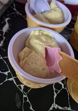 Une photo de Glace à la pistache au ninja swirl