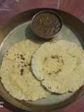 Makai  no rotlo Maize corn roti   with masoor