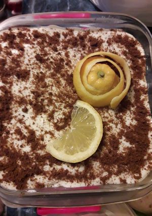 Una foto de Postre de galletas y limón