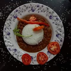 A picture of Rajma rice.