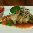 Pechuga de pollo de corral con crema pimientos