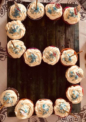 Una foto de Cupcakes de chocolate con frutos secos