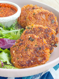 健康食譜】泡菜藜麥煎餅 的食譜成品照片