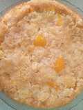 Torta Elisa, torta con durazno y almíbar