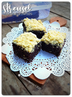 Foto resep Streusel Banana Brownies