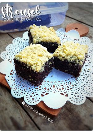 Foto resep Streusel Banana Brownies