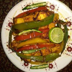 Paneer veges finger A picture of Paneer veges finger.