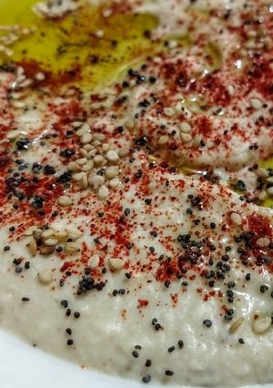 Una foto de CREMA BLANCA de Frijol y Tahini...!😍