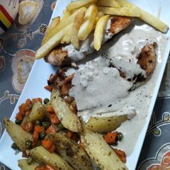 A picture of Chicken steak.
