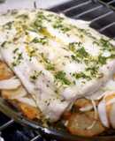 Merluza al horno con patatas (Nota 9)
