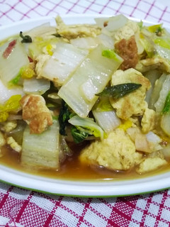 Foto resep Tumis sawi telur orak arik #selasabisa