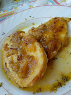 Una foto de Filetes pavo horno con salsa de naranja