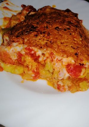 Una foto de Pastel de verduras gratinado