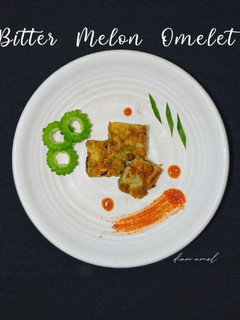 Foto resep Bitter Melon Omelet / Telur Dadar Pare