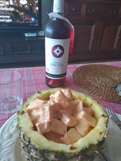 Una foto de Cóctel de piña sencillo
