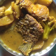 A picture of সবজি দিয়ে মাছ.